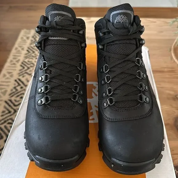 Timberland Men's Mt. Maddsen Mid Waterproof Hiking Boot Black NEW in Box - Picture 2 of 9